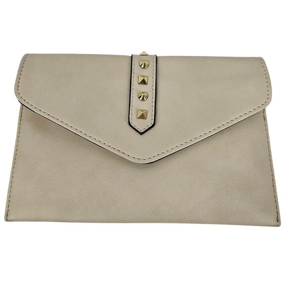 DANIELLE NICOLE Small Cream Studded Shoulder Purse with Gold Chain Strap - Picture 2 of 12